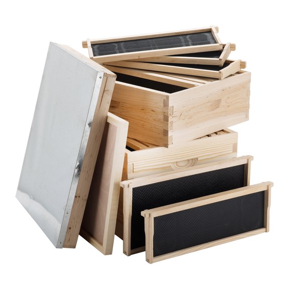 2-Layer 20-Frame Langstroth Hive Frame/Bee Hive Frame/Beehive Frames w/ Metal Roof