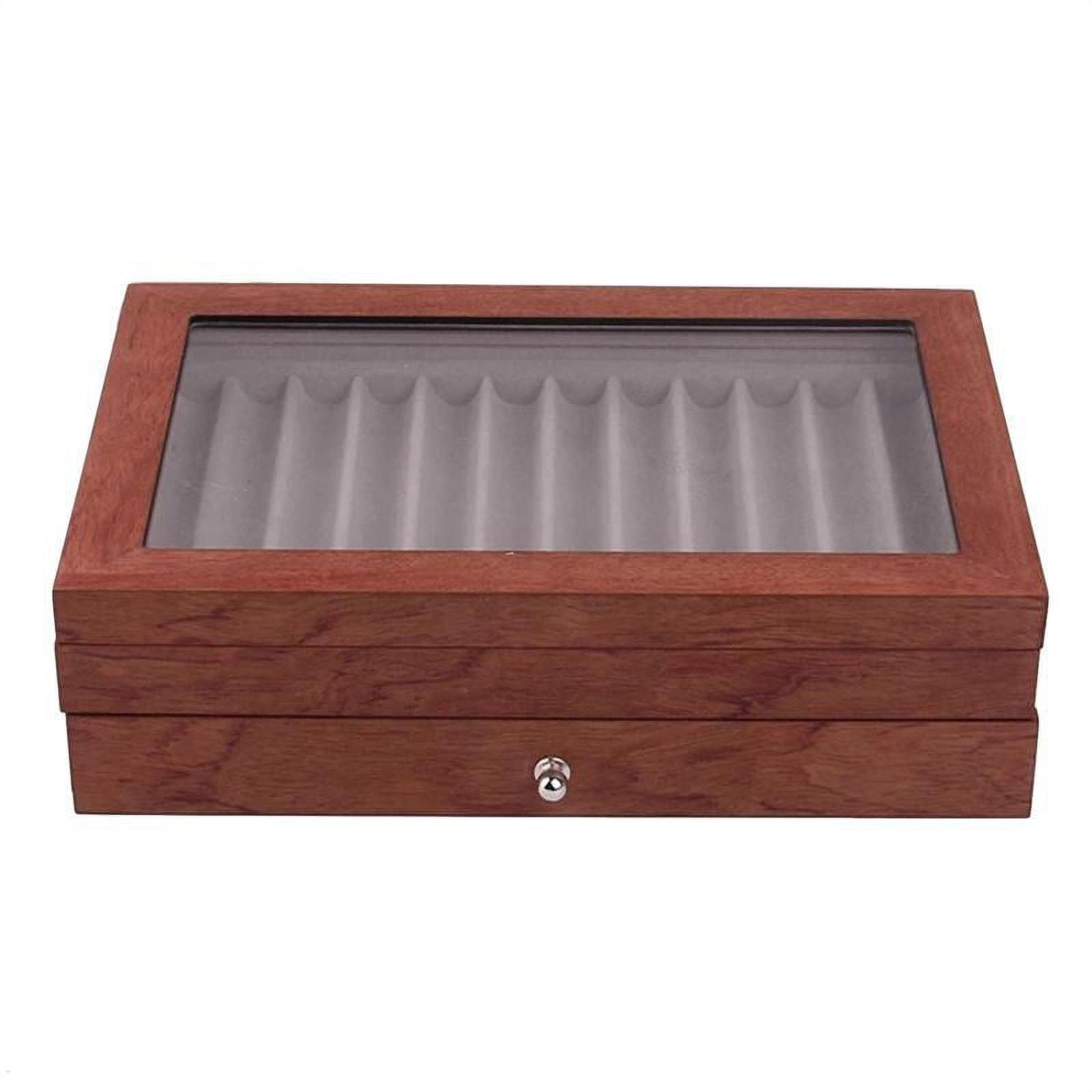 2 Layer 23 Slots Display Box Wood Pen Display Case Pen Storage Box, Pen