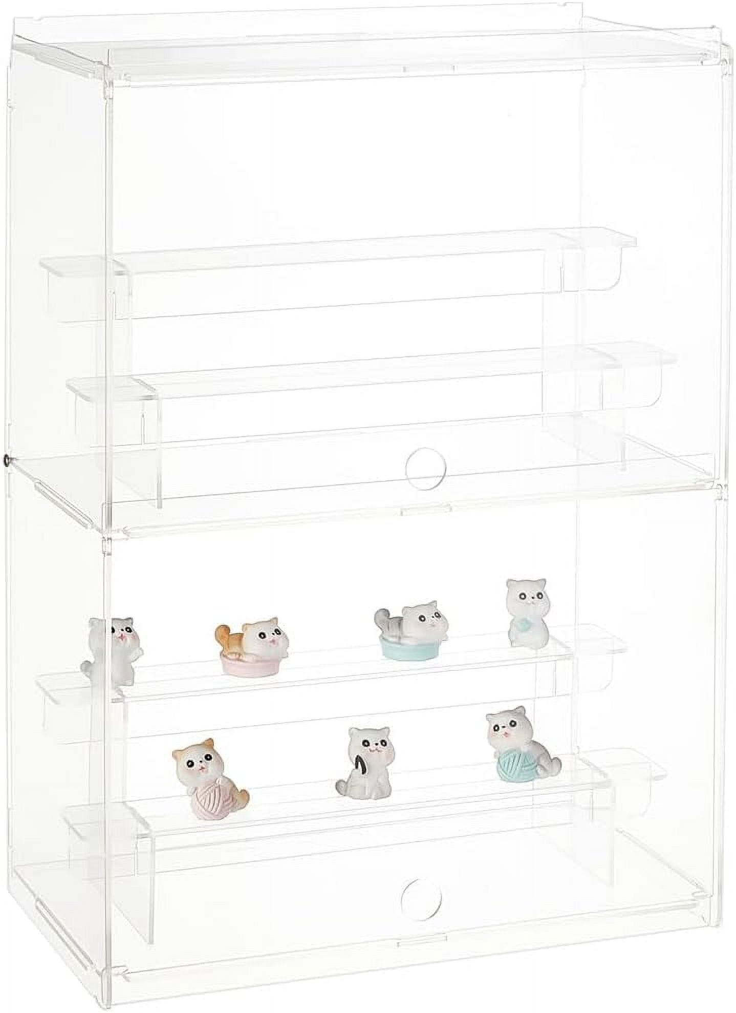 2 Layer Acrylic Minifigures Display Case 12.5x6.9x17.2 Inch Clear ...