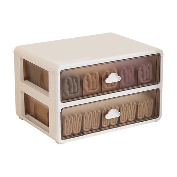 2 Layer Cloud Handle Multilayer Storage Box, Plastic Organizer for Home