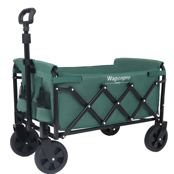 2-Layer Expandable Utility Wagon - 100% More Space for Camping Shopping Sports