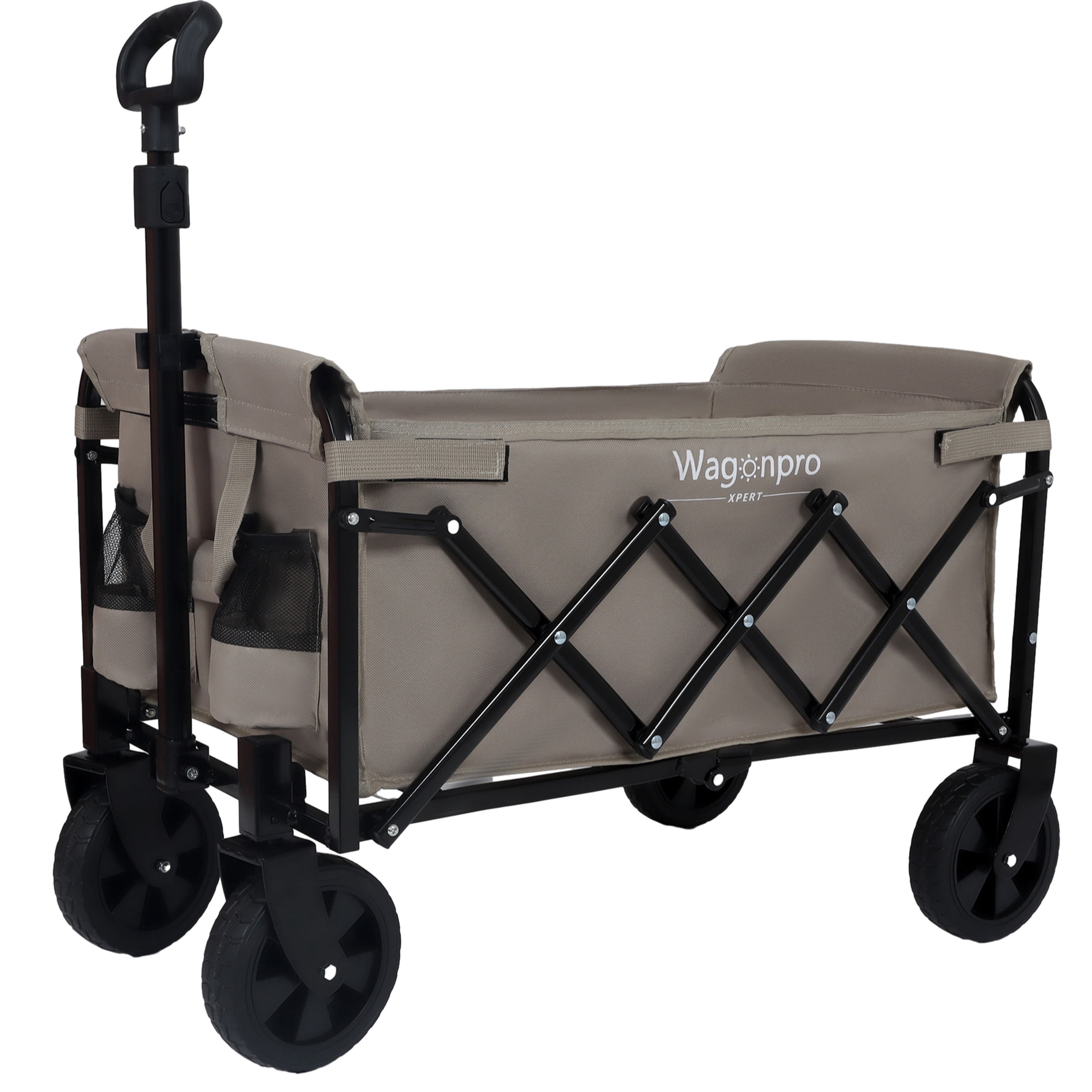 2-Layer Expandable Utility Wagon - 100% More Space for Camping Shopping ...