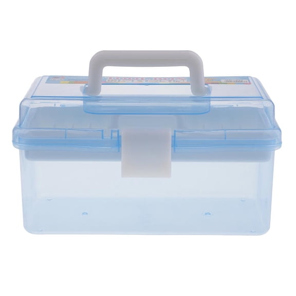 2 Layer Sewing Thread Painting Tool Storage Case Organizer Box Blue