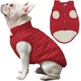 thumbnail image 1 of 2 Layers Fleece Lined Warm Dog Jacket for Puppy Winter Cold Weather,Soft Windproof Small Dog Coat 1Pack, 1 of 9