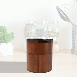 Ayesha Curry Parawood Salt Cellar With Lid - 4 Inch Natural Wood Salt Box