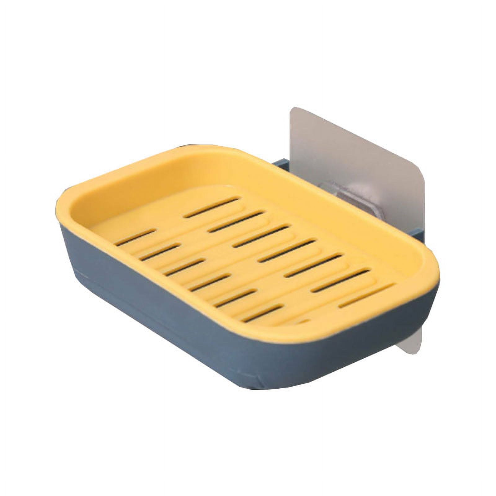 2 Layers Suction Soap Dish Strong Stick Easy Clean Tray Holder Shower