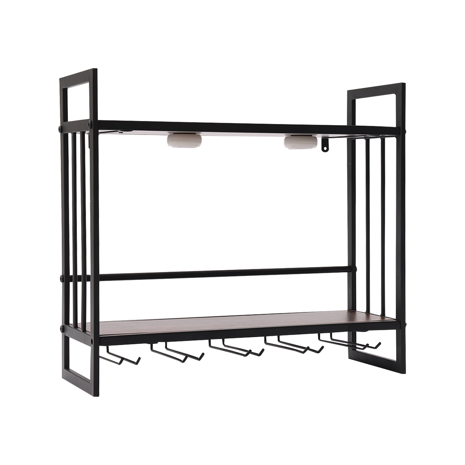 2 Layers Wall Mounted LED RGB Display Rack,Bottle Storage Holder for ...