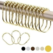 2 Lb. Depot Wide Shower Curtain Rings Hooks, Stainless Steel Set of 12 Gold