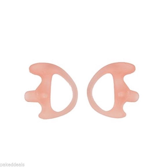 2 Left Small Flesh Flexible SEMI Custom Ear Mold Insert Rubber Gel EARPIECE Police Patrol Duty Gear