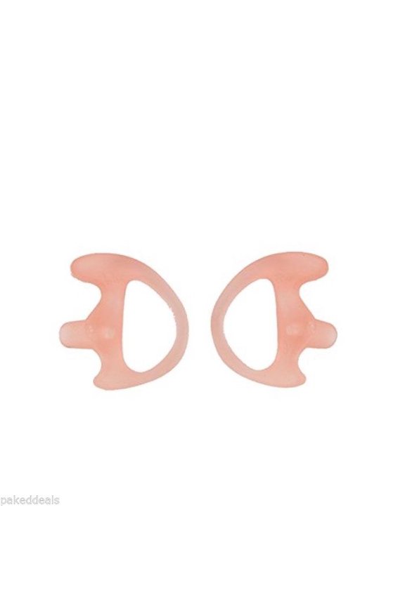 2 Left Small Flesh Flexible SEMI Custom Ear Mold Insert Rubber Gel EARPIECE Police Patrol Duty Gear