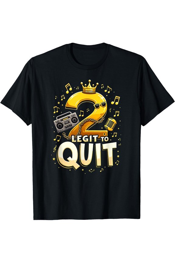 2 Legit To Quit Hip Hop Boombox 2Nd T-Shirt , Vintage T-Shirt