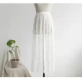 thumbnail image 1 of 2 Length Elegant Black Skirt White Lace Transparent Long Tulle Skirt Ladies Elastic High Waist Beach Midi Skirt Drop, 1 of 10