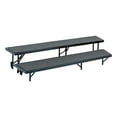 thumbnail image 1 of 2 Level Tapered Standing Choral Riser, Grey Carpet - 18 x 96 in. Platform, 1 of 1
