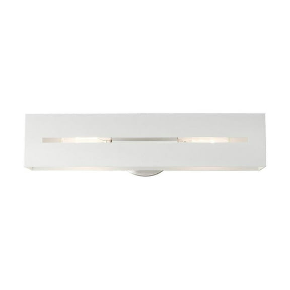 2 Light Ada Bathroom Light in Contemporary Style 18 inches Wide By 5 inches High-Textured White Finish Bailey Street Home 218-Bel-4363345