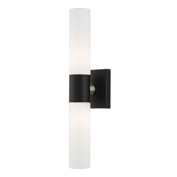 2 Light Ada Bathroom Light in Nautical Style-17.75 inches Tall and 4.5 inches Wide-Black Finish Bailey Street Home 218-Bel-4569908
