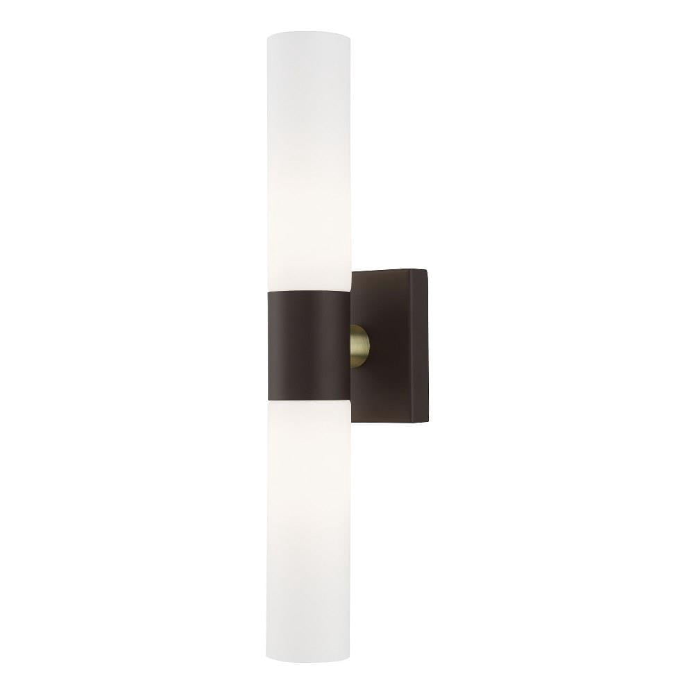 2 Light Ada Bathroom Light in Nautical Style-17.75 inches Tall and 4.5 ...
