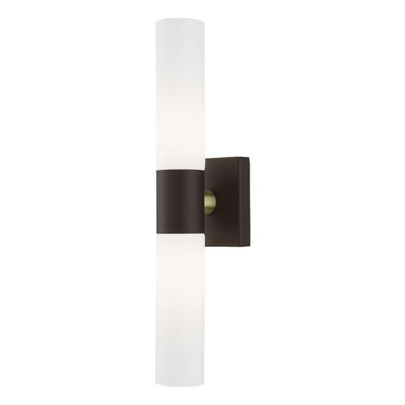 2 Light Ada Bathroom Light in Nautical Style-17.75 inches Tall and 4.5 inches Wide-Bronze Finish Bailey Street Home 218-Bel-4569909