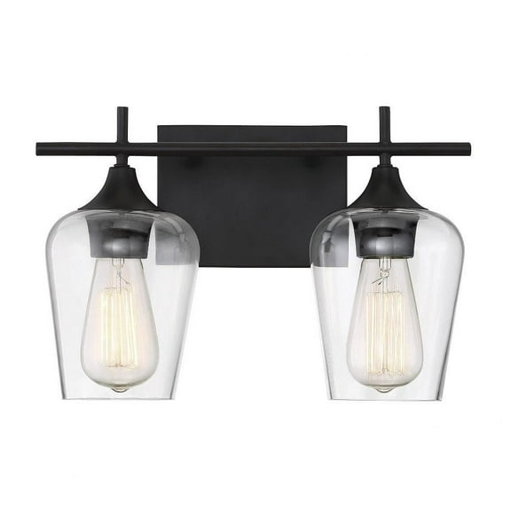 2 Light Bath Bar-Transitional Style with Contemporary and Bohemian Inspirations-9 inches Tall By 13.75 inches Wide-English Bronze Finish Bailey Street