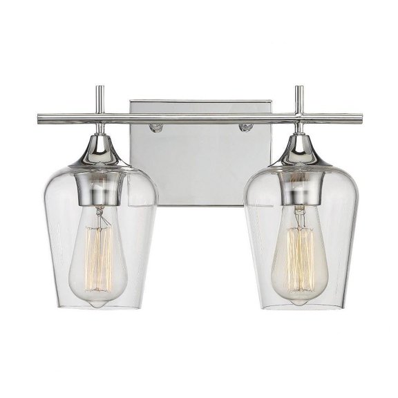 2 Light Bath Bar-Transitional Style with Contemporary and Bohemian Inspirations-9 inches Tall By 13.75 inches Wide-Polished Chrome Finish Bailey