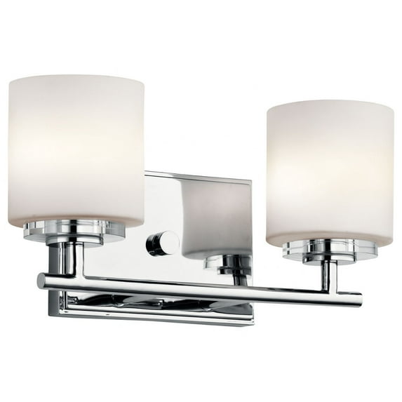 45501CH Kichler Lighting O Hara - 2 Light Bath Bar - With Transitional Inspirations - 6.25 Inches Tall By 13 Inches Wide