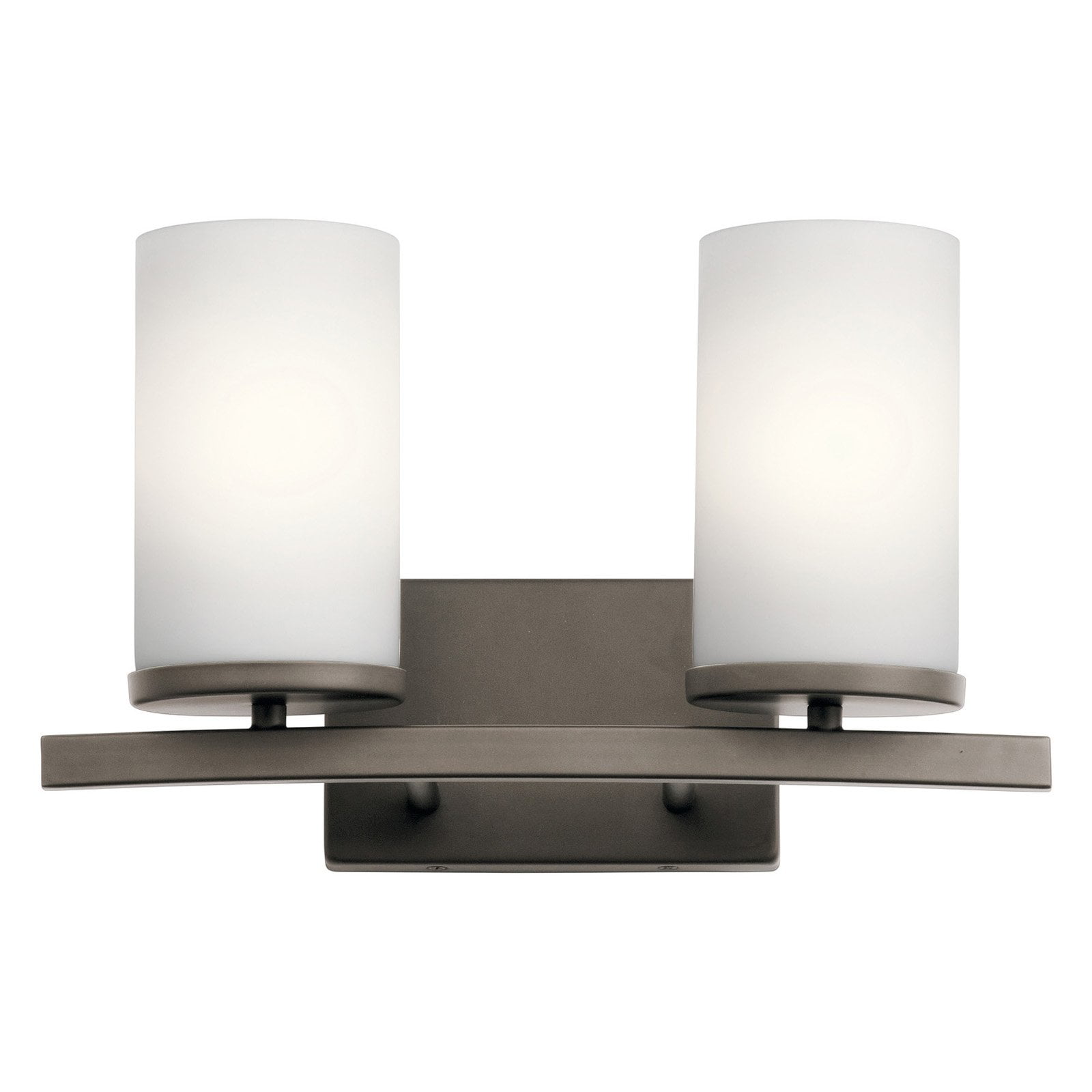 Crosby 15" Bronze 2-Light Cylinder Vanity Light