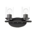 thumbnail image 1 of Corona 2 - Light Black Modern / Transitional Incandescent Glass And Steel Wall Sconce, 1 of 5