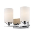 thumbnail image 1 of 2 Light Bath Vanity In Fusion Style 11.38 Inches Wide By 8.5 Inches High Z-Lite 435-2V-Ch, 1 of 2