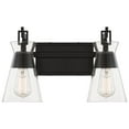 thumbnail image 1 of Lakewood 2-Light Bathroom Vanity Light in Matte Black, 1 of 5