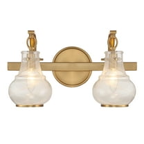 Warm Brass Two Light Bathroom Vanity from the Adams Collection