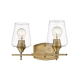 thumbnail image 1 of 2 Light Bath Vanity In Shabby Chic Style 15 Inches Wide By 9.5 Inches High-Olde Brass Finish Z-Lite 473-2V-Obr, 1 of 7