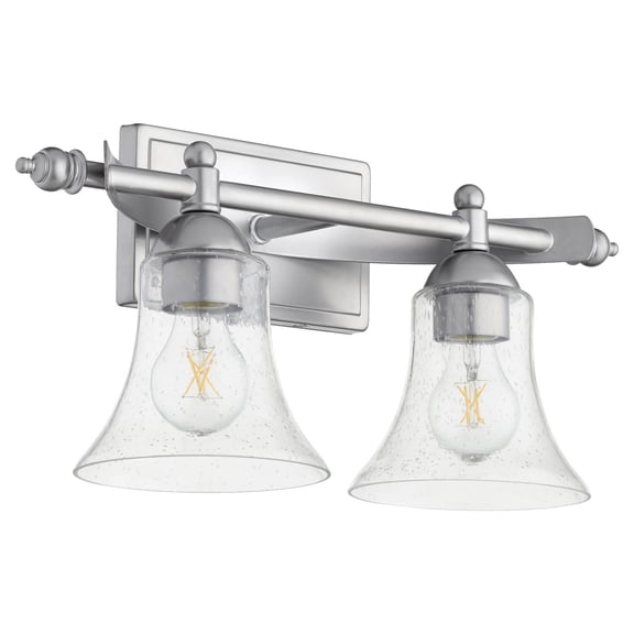 Quorum Lighting Aspen 2-Light Classic Nickel Wall Sconce