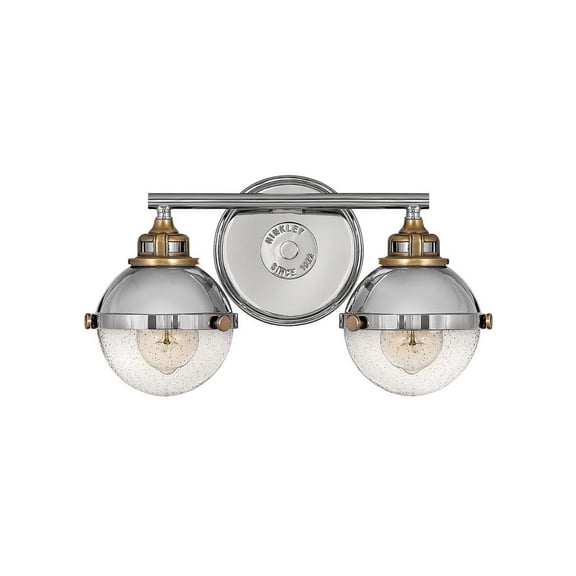 Hinkley 5172PN Fletcher LED 2-Light Modern Bathroom Vanity Light 16" Nickel