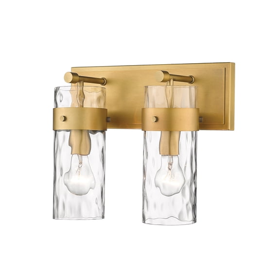 3035-2V-RB-Z-Lite-Fontaine - 2 Light Bath Vanity In Transitional Style-11.25 Inches Tall and 14 Inches Wide-Rubbed Brass  Finish