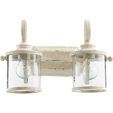 5073-2-70-Quorum Lighting-San Miguel - 2 Light Bath Vanity in Transitional style - 17.5 inches wide by 11 inches high-Persian White Finish