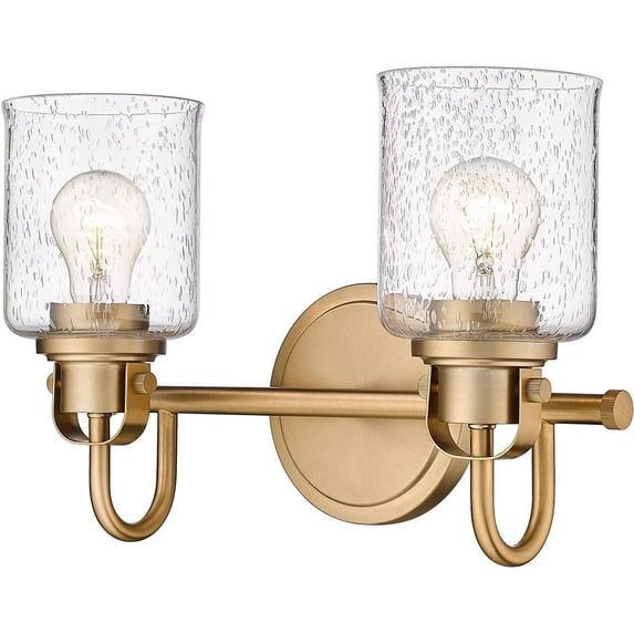 340-2V-HG-Z-Lite-Kinsley - 2 Light Bath Vanity In Transitional Style-9.5 Inches Tall and 14.5 Inches Wide-Heirloom Gold Finish