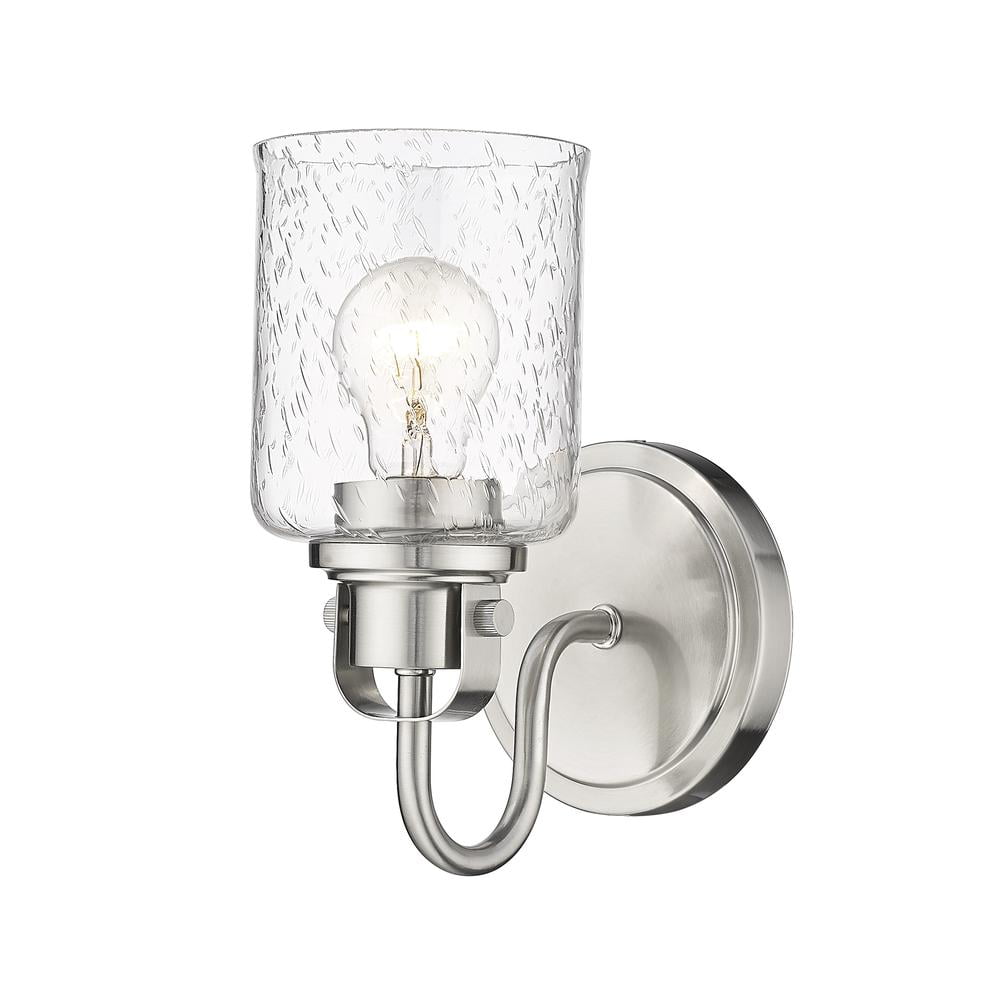 Heirloom Gold 2-Light Vanity with Clear Seeded Glass Shade