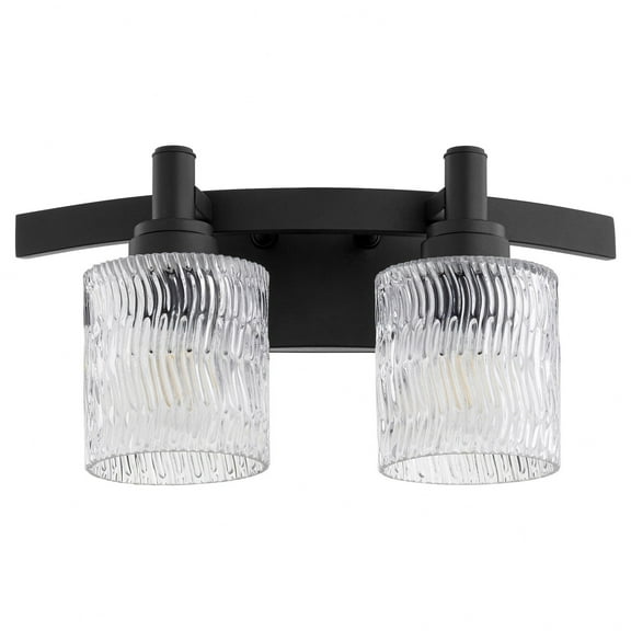 Stadium 2 - Light Noir Black Glass Wall Sconce
