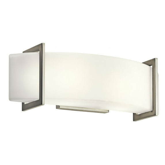 2 Light Bath Vanity With Contemporary Inspirations 18 Inches Wide Kichler Lighting 45218Ni