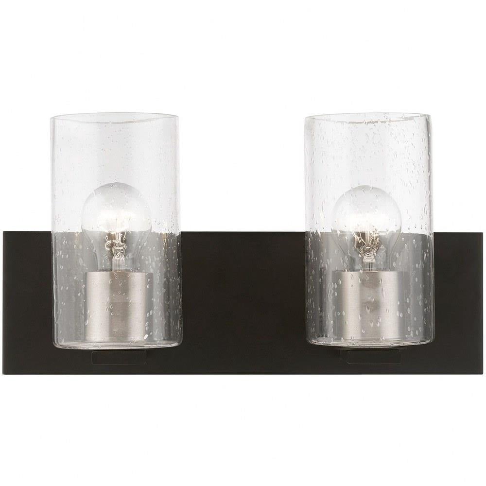 2 Light Bathroom Light Fixture in Contemporary Style-7.75 inches Tall and 15 inches Wide Bailey Street Home 218-Bel-4821694