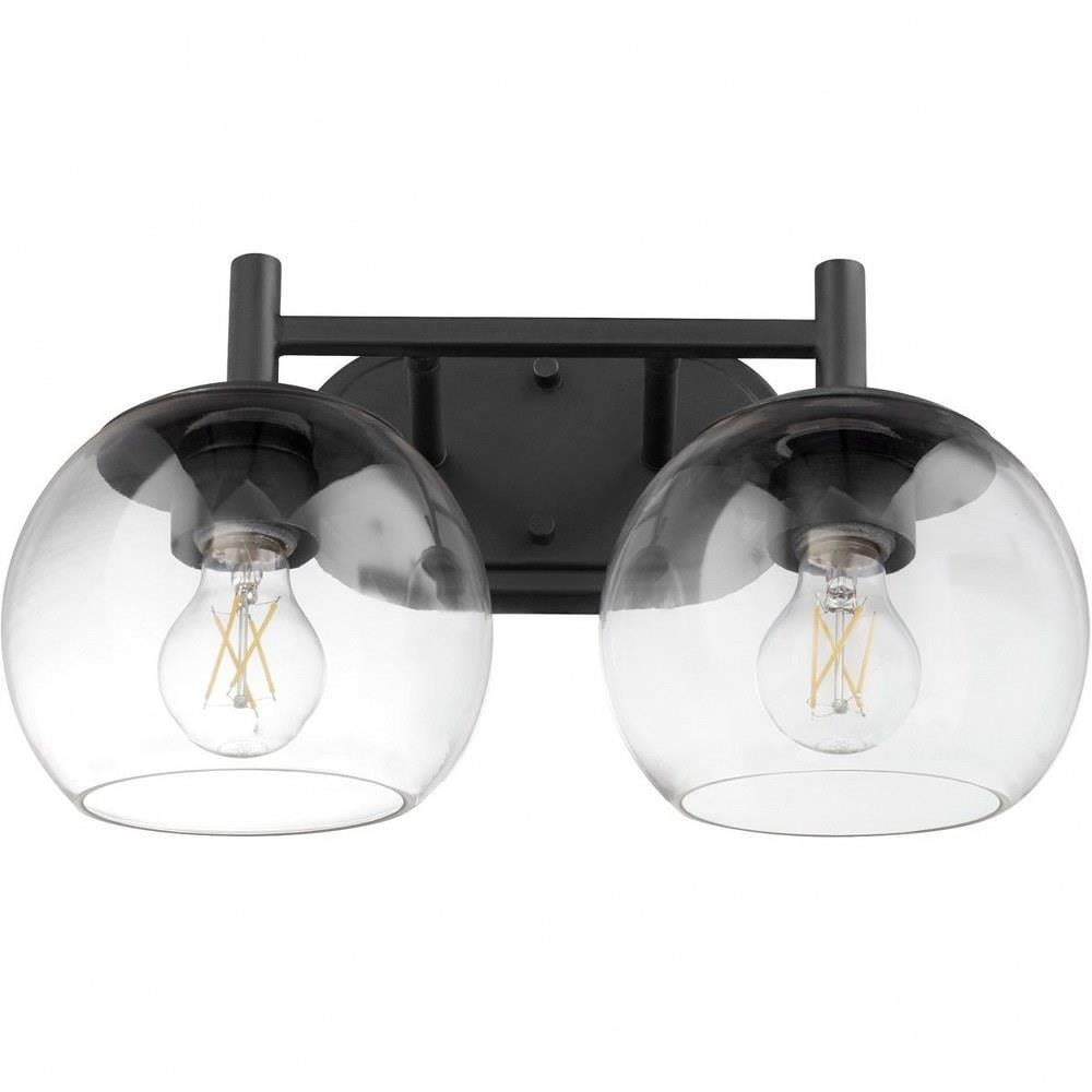 2 Light Bathroom Light Fixture in Soft Contemporary Style-9.75 inches Tall and 14.75 inches Wide Bailey Street Home 183-Bel-4636776