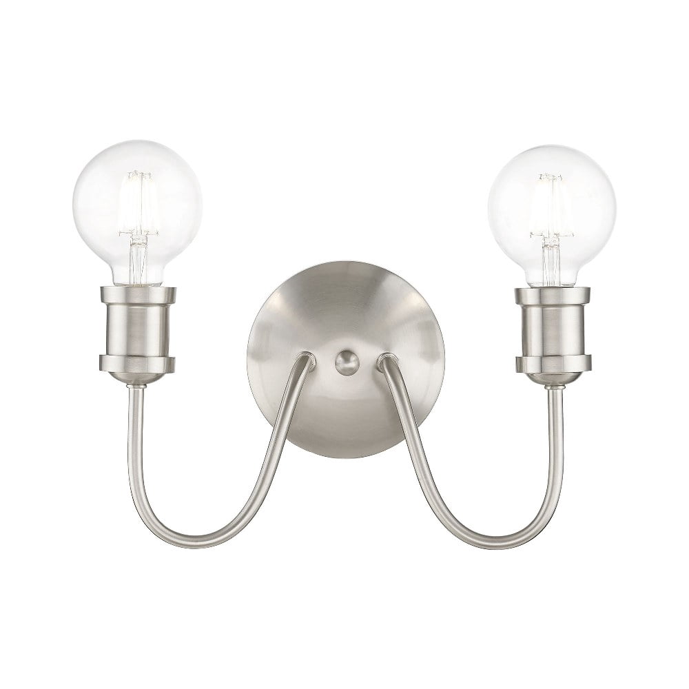2 Light Bathroom Light Fixture in Transitional Style-7 inches Tall and 13.5 inches Wide Bailey Street Home 218-Bel-4821530
