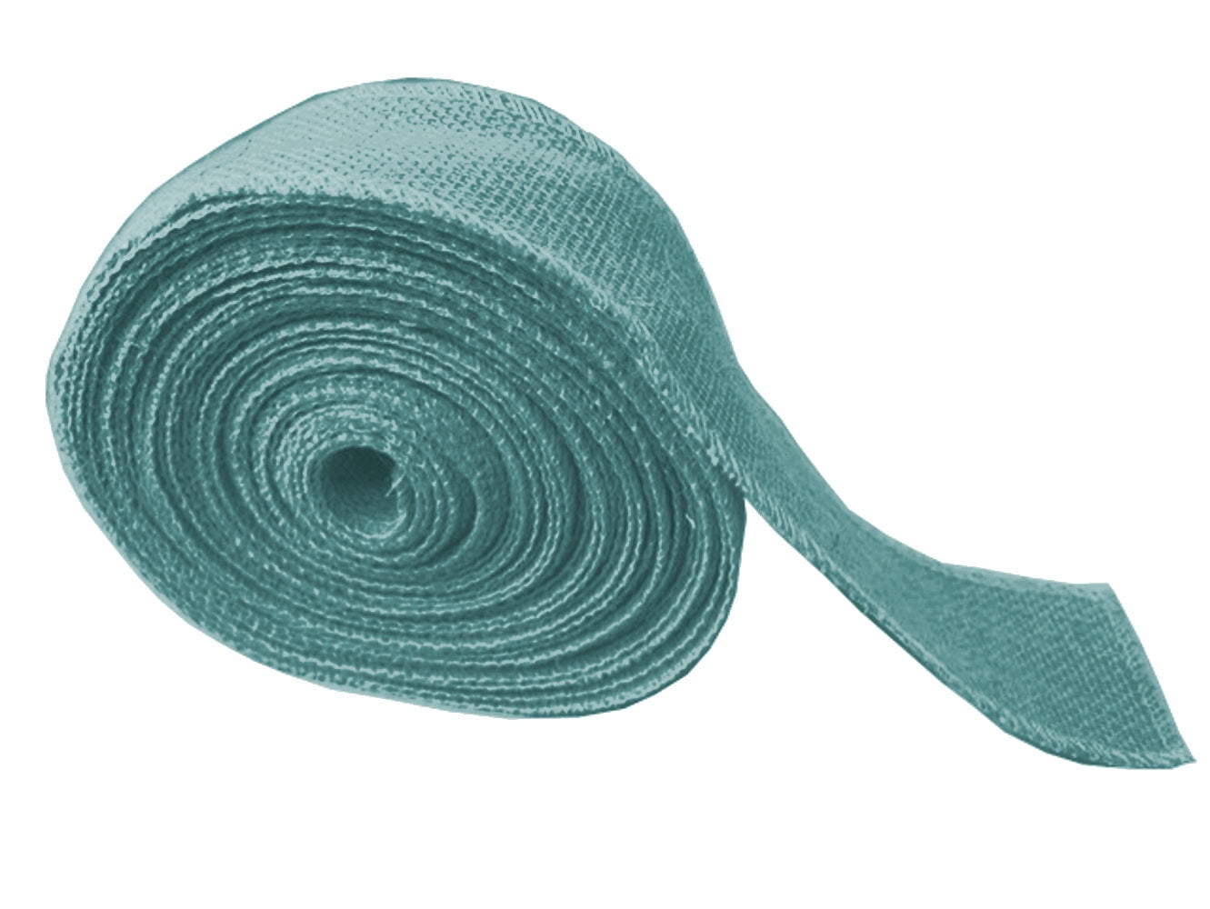 2 Light Blue Burlap Ribbon 10 Yards Serged Made In Usa-,