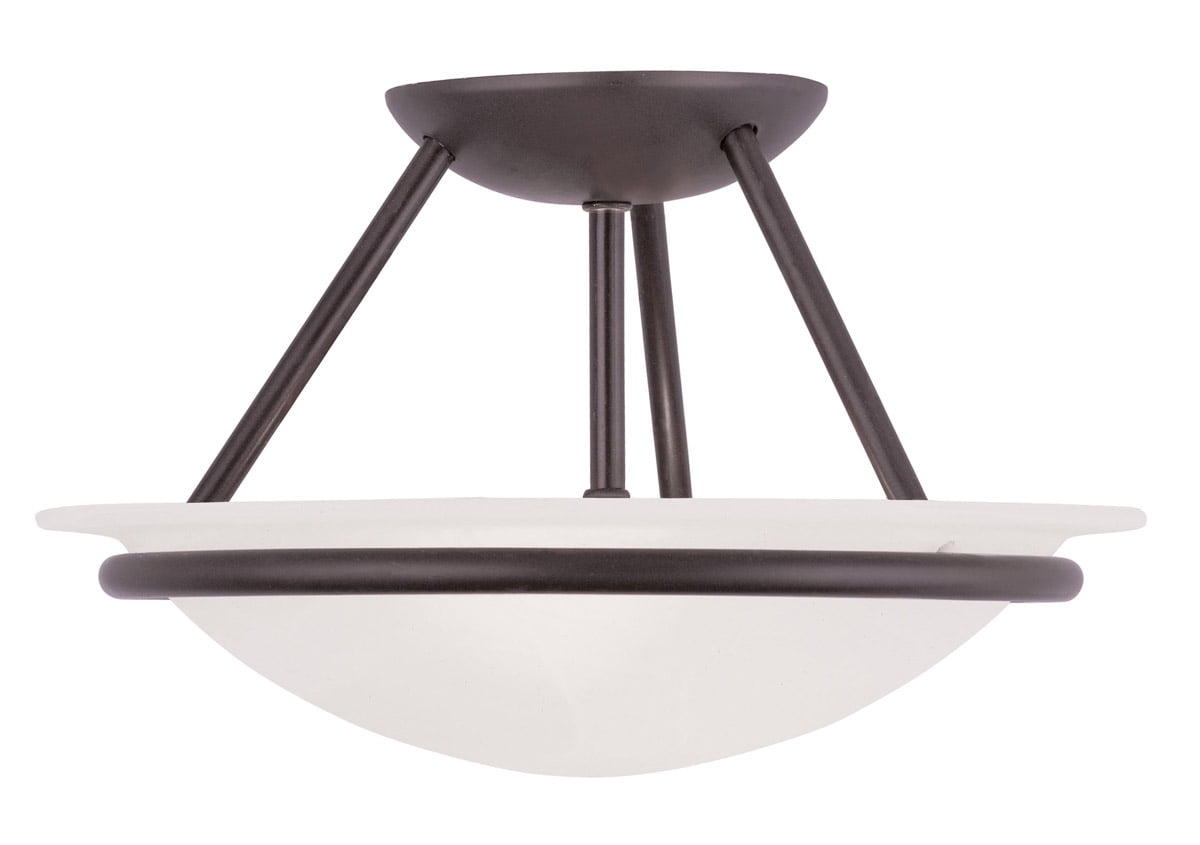 2 Light Bronze Ceiling Light fixture with Steel base material