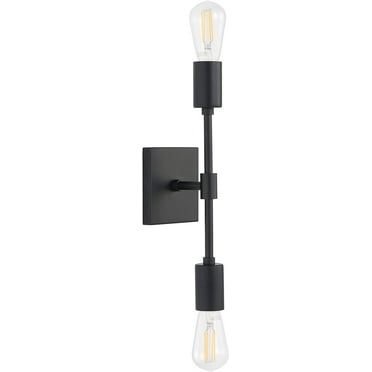 2-Light Brushed Nickel Bathroom Vanity Light Fixtures Modern Wall Sconces Lighting Fixture Wall Lights for Hallway and Bedroom Sconces with Two LED Bulbs Included