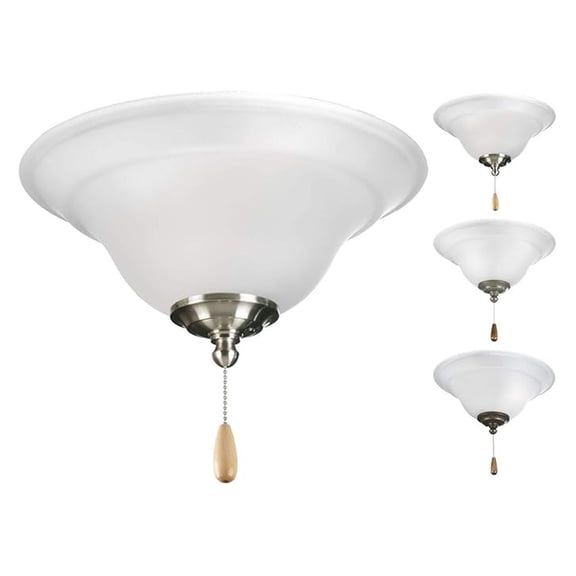 2-Light Ceiling Fan Light, Collection, Indoor, P2628-01WB, Unfinished