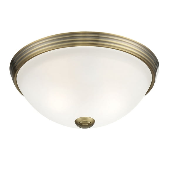 2-Light Ceiling Light in Warm Brass