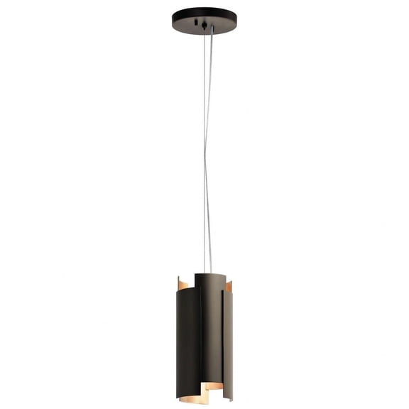 2 Light Contemporary Led Geometric Panel Mini Pendant Light Fixture-Olde Bronze Finish Bailey Street Home 147-Bel-2848178