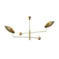 thumbnail image 1 of 2 Light Curved Handmade Pendant Mid Century Modern Raw Brass Sputnik chandelier light Fixture, 1 of 10