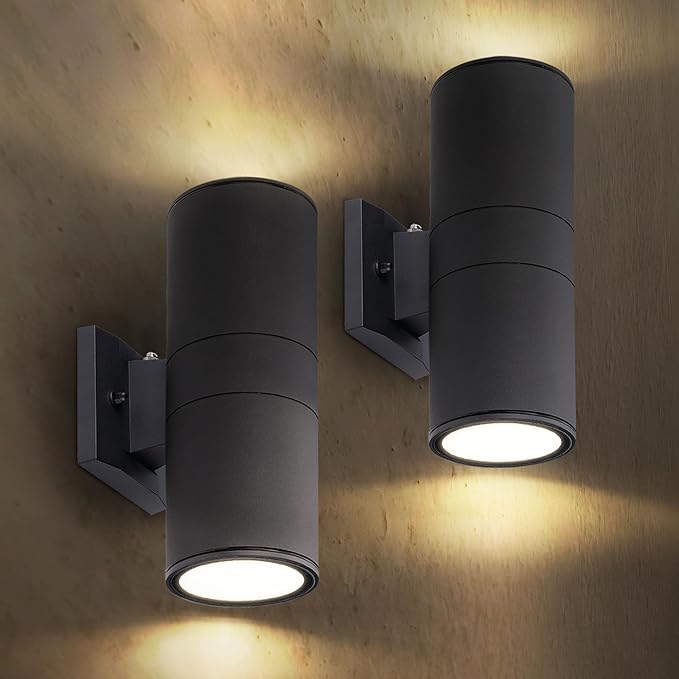 4 Pack Outdoor Wall Lights With Dusk To Dawn Sensor - IP65 Waterproof Aluminum Sconce For Porch, Patio