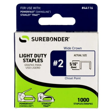#2 Light Duty Wide Crown Staples - 5/16"  - 1000 ct.